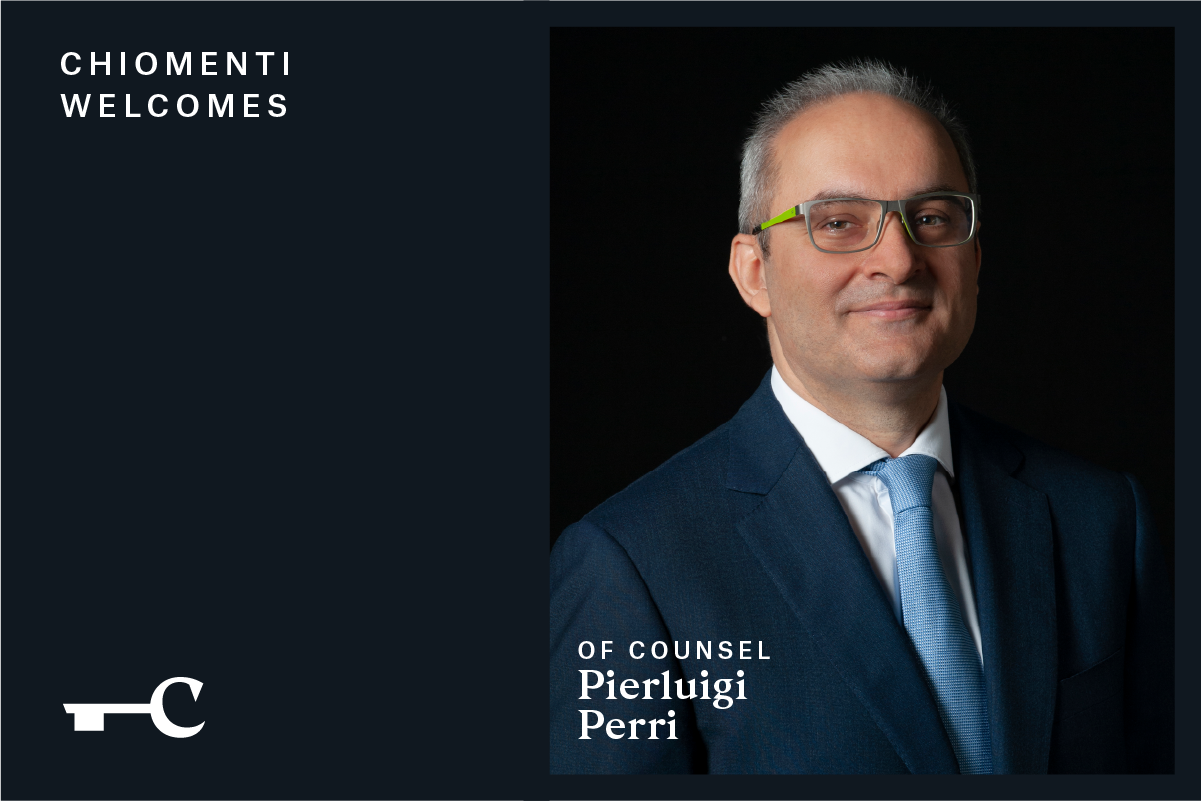 Professor Attorney Pierluigi Perri New Of Counsel for Chiomenti