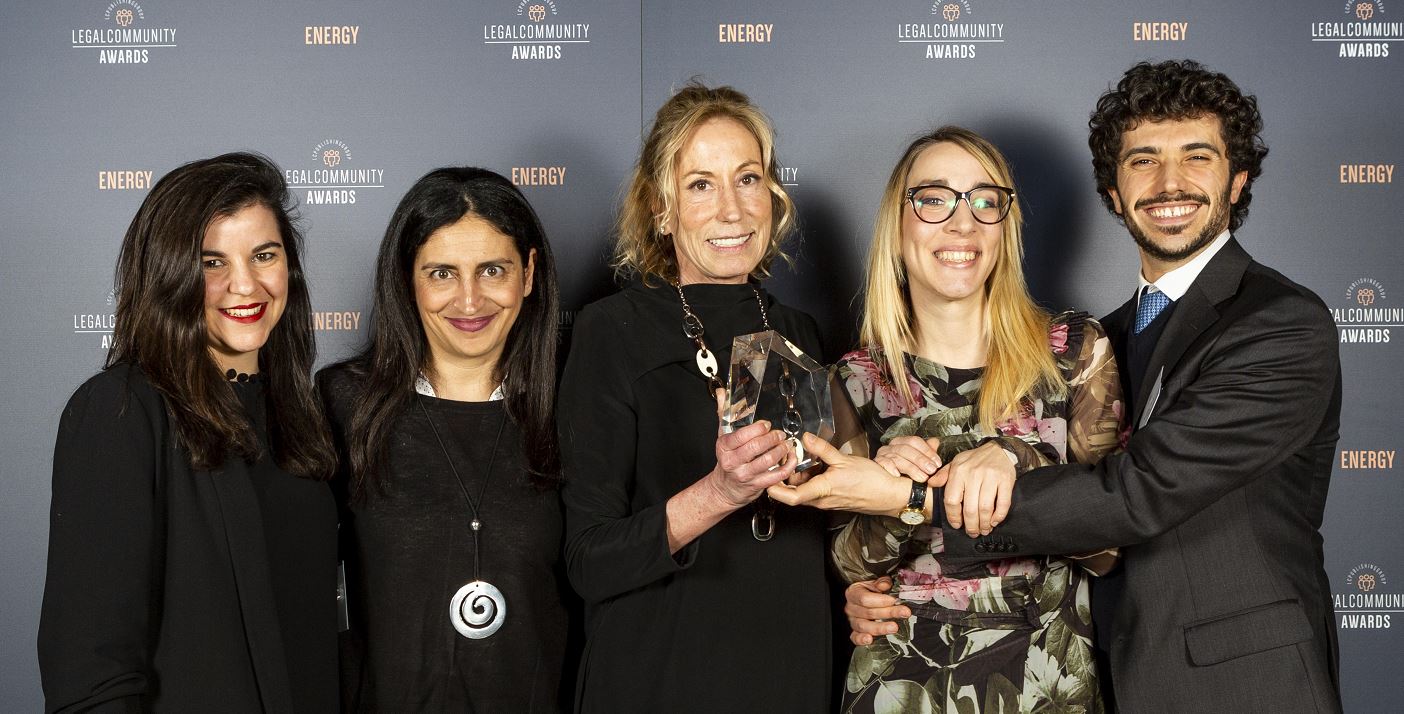 Legalcommunity Energy Awards 2019: Chiomenti "Law firm of the year – Project Finance"