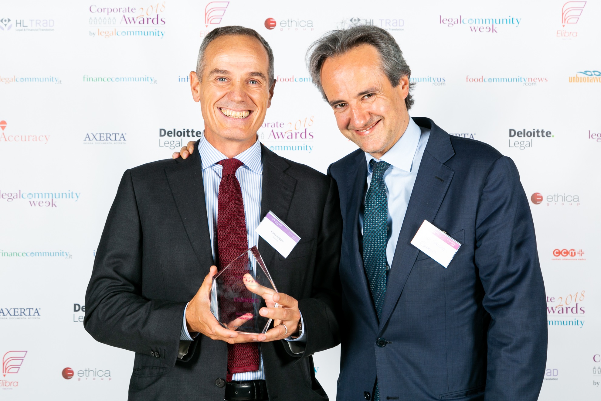 Legalcommunity Corporate Awards: Chiomenti premiato come “Studio dell’anno Private Equity 2018”
