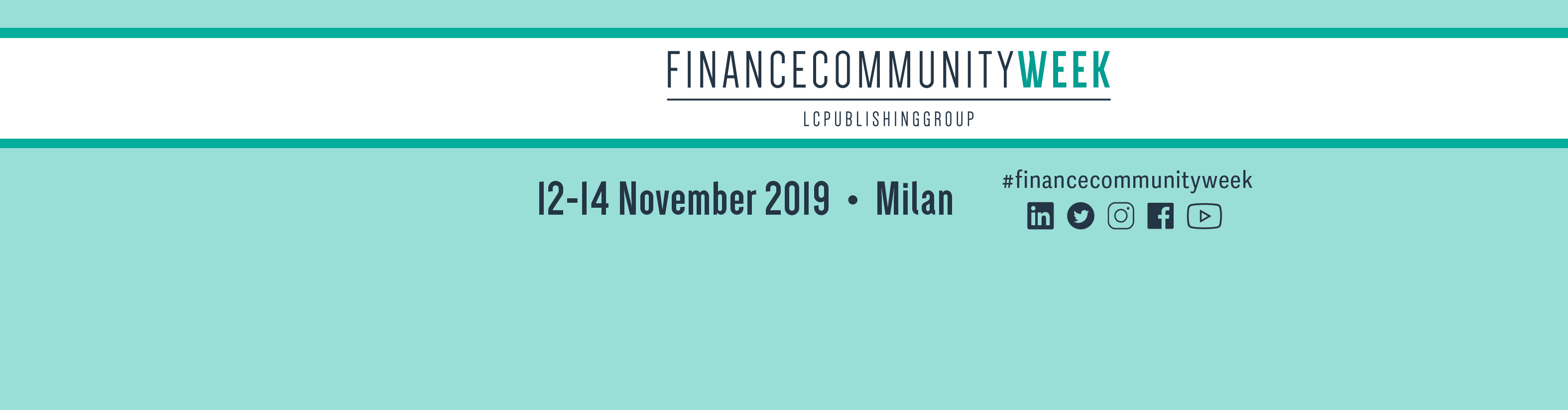 Financecommunity Week, 12-14 November 2019, Milan