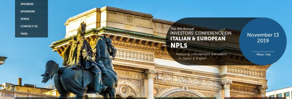 IMN’s 4th Annual Investors’ Conference on Italian & European NPLs – 13 November 2019, Milan