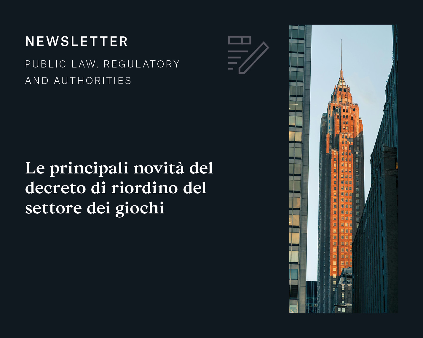 Newsletter | Public Law, Regulatory and Authorities 26/04/2024