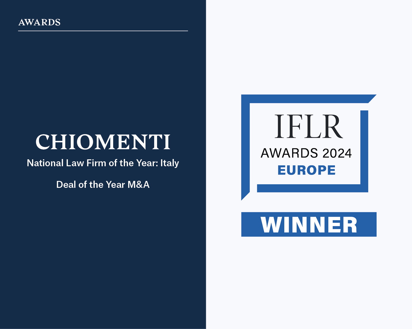 IFLR Awards 2024 | Chiomenti named Law Firm of the Year