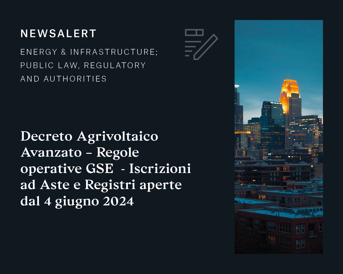 Newsalert | Energy and Infrastructure; Public Law, Regulatory and Authorities 23/05/2024