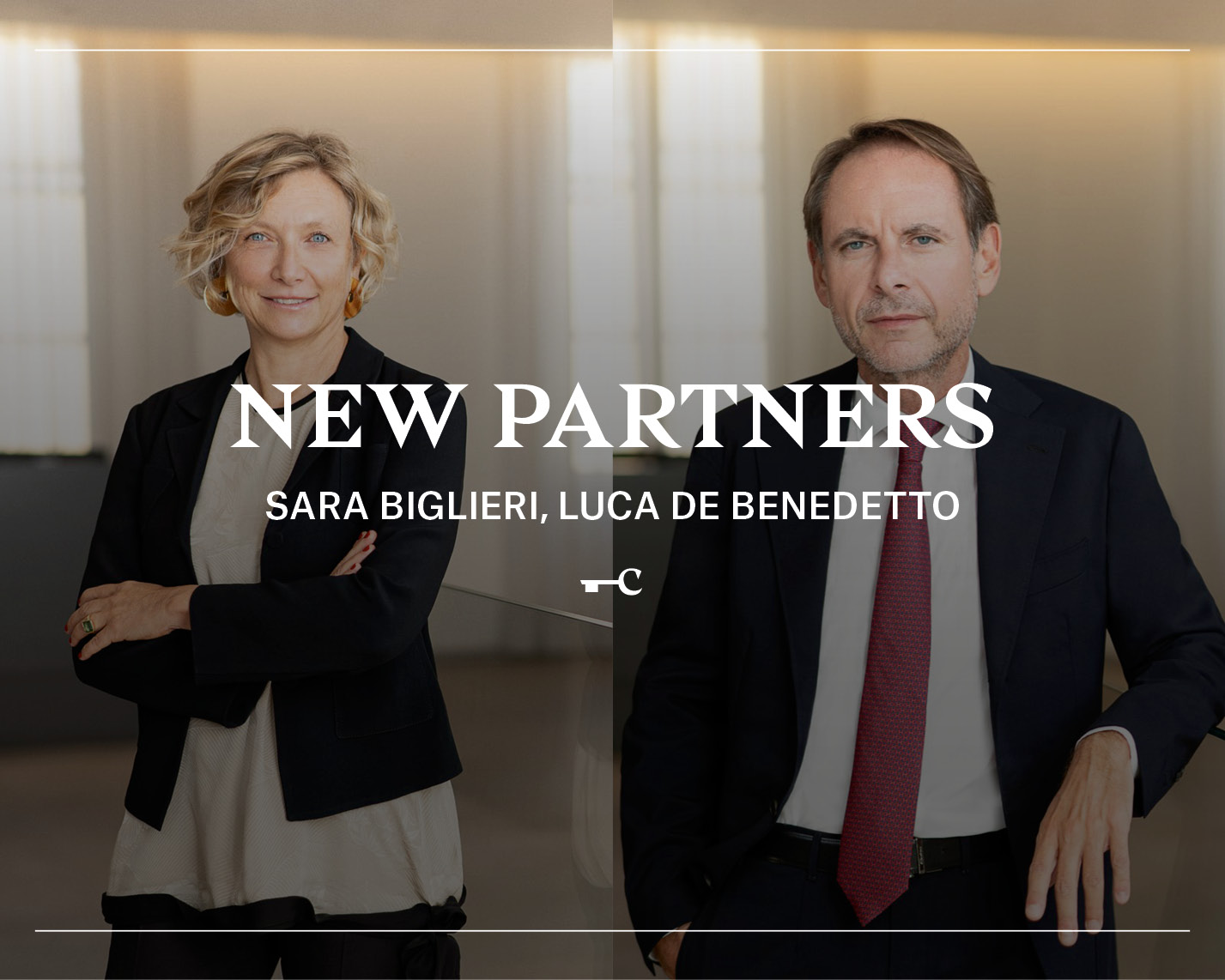 Sara Biglieri and Luca De Benedetto new Partners Chiomenti